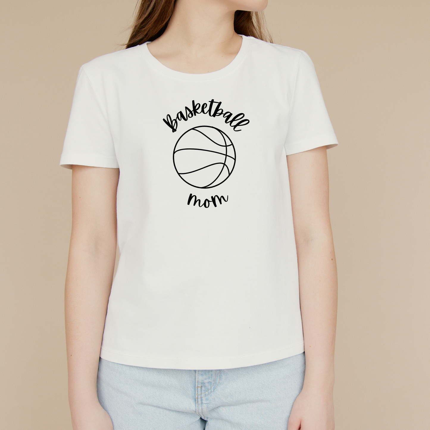 Tricou alb Basketball Mom