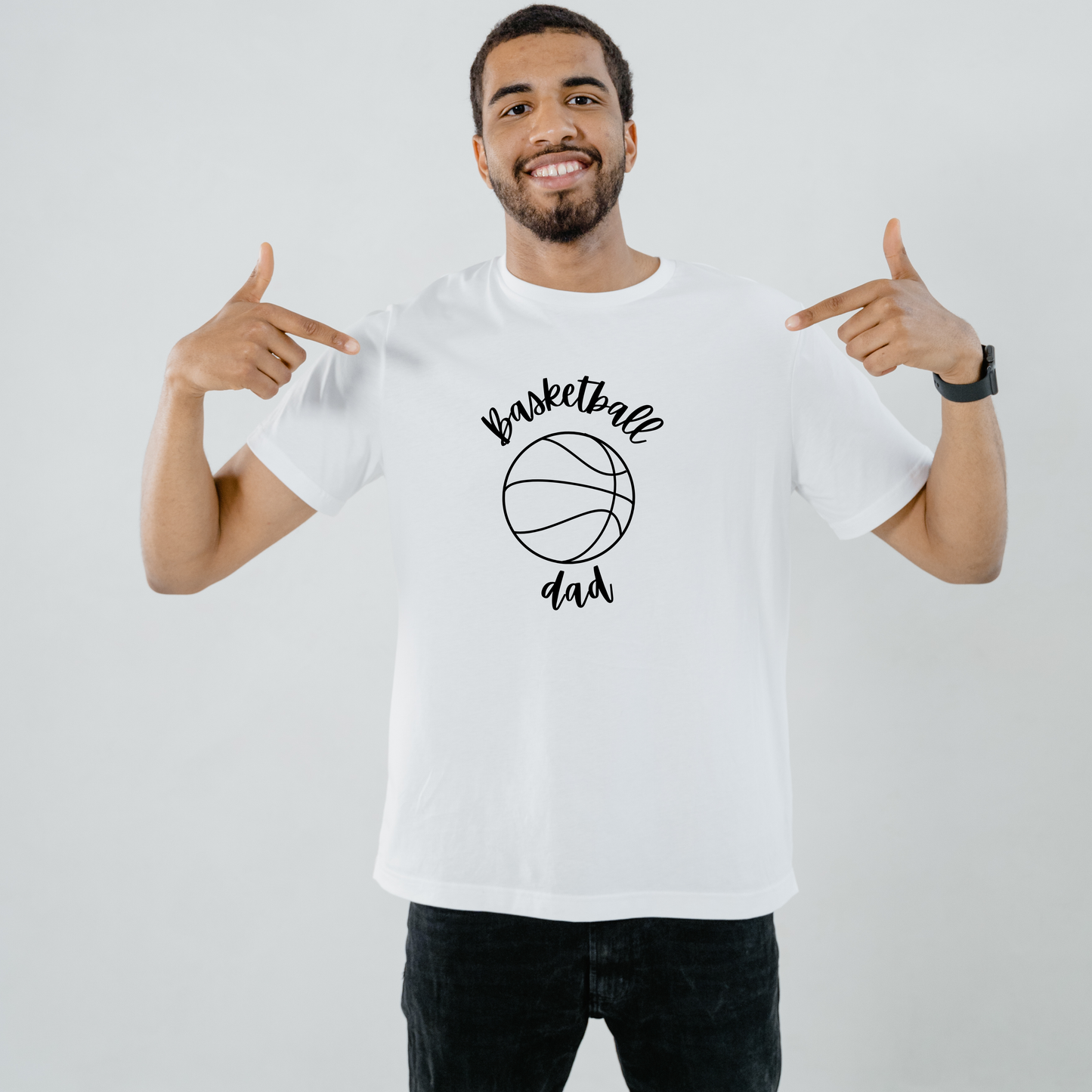 Tricou alb Basketball Dad