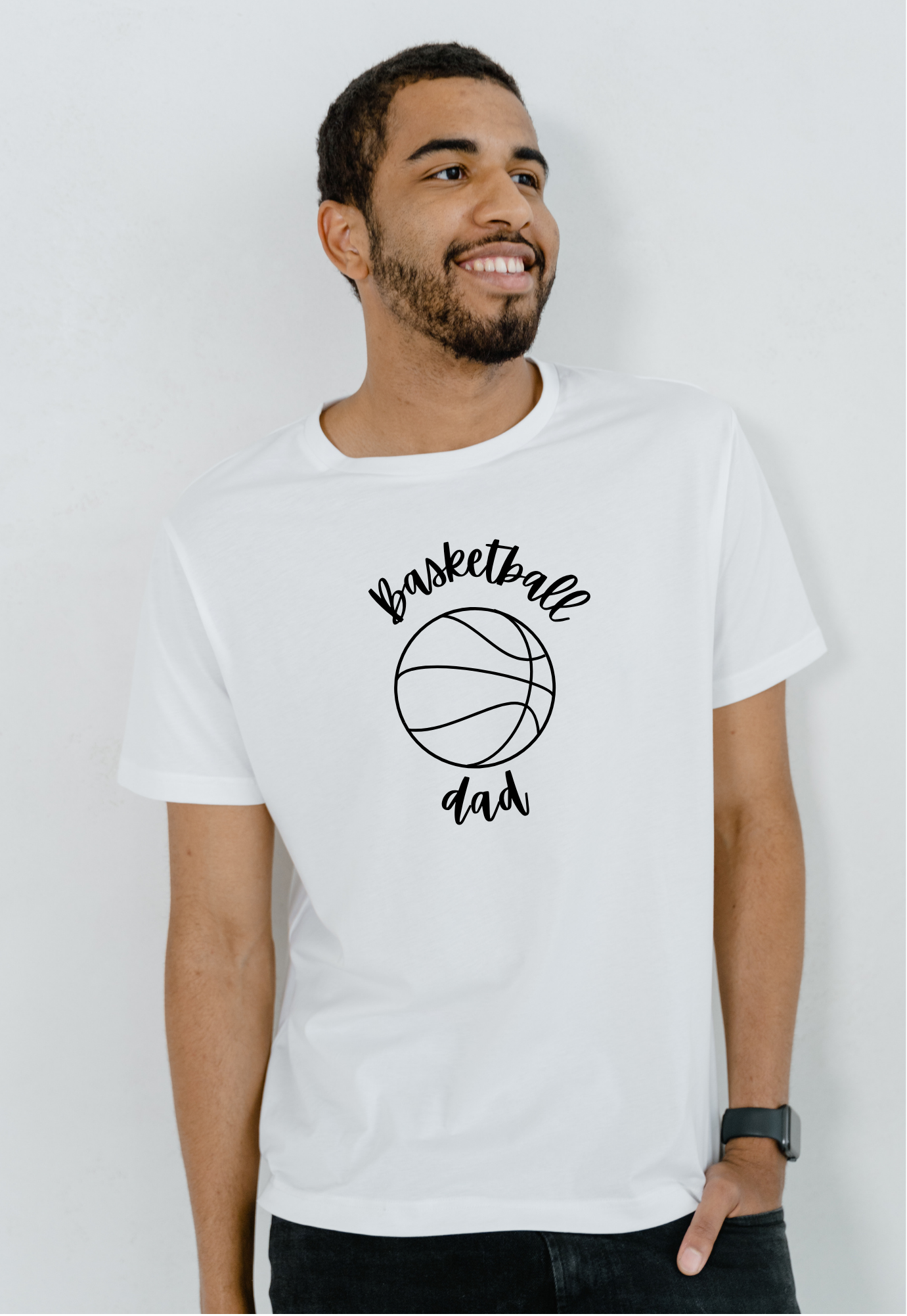 Tricou alb Basketball Dad
